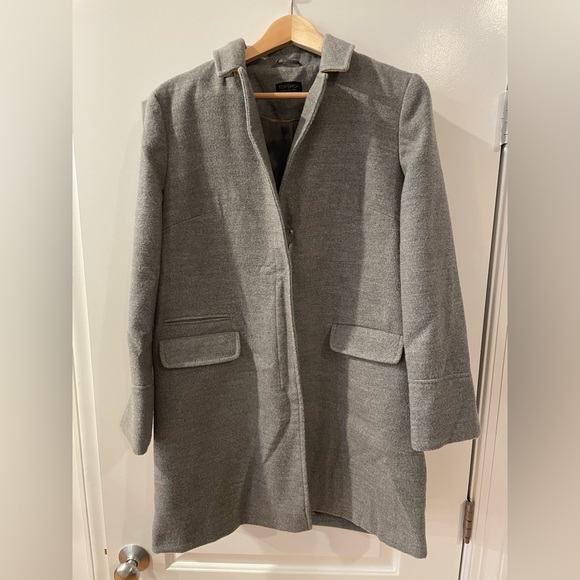 Topshop Gray Pea Coat - Picture 1 of 3